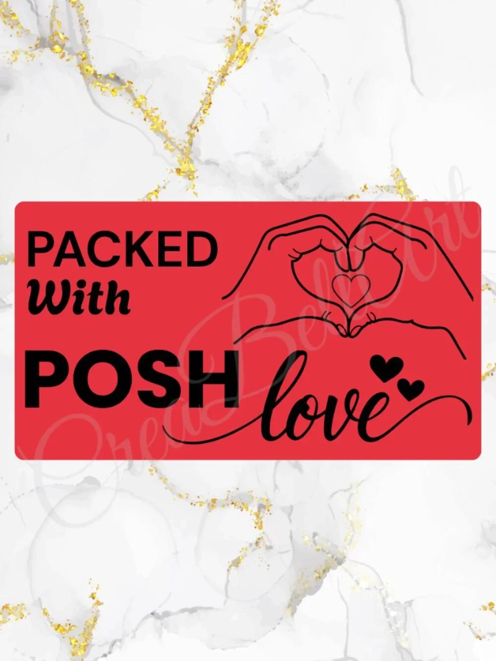 100 Thank you Stickers Packed with Posh Love | Small Business Labels